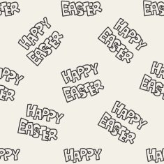 Easter decoration doodle seamless pattern background N2
