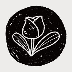 Easter decoration flower doodle N4