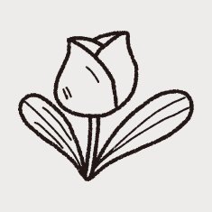 Easter decoration flower doodle N5