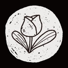 Easter decoration flower doodle N6