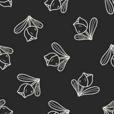 Easter decoration flower doodle seamless pattern background