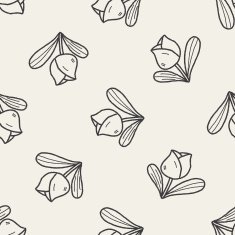 Easter decoration flower doodle seamless pattern background N2