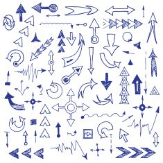 Set of hand drawn arrows N12