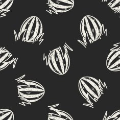 Easter egg doodle seamless pattern background N15