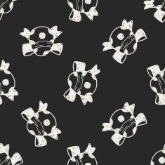 Easter egg doodle seamless pattern background N19