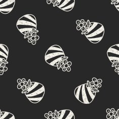 Easter egg doodle seamless pattern background N22
