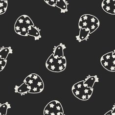 Easter egg doodle seamless pattern background N23