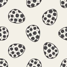 Easter egg doodle seamless pattern background N27