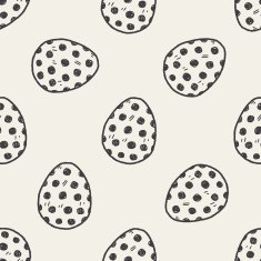 Easter egg doodle seamless pattern background N30