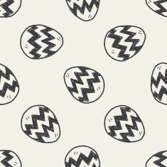 Easter egg doodle seamless pattern background N32