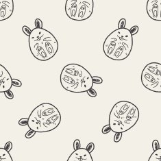 Easter egg doodle seamless pattern background N36