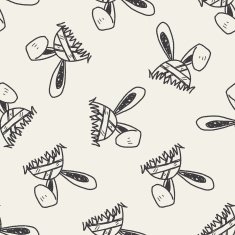 Easter egg doodle seamless pattern background N40