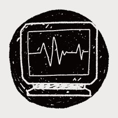 ECG doodle drawing N7
