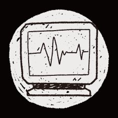 ECG doodle drawing N10