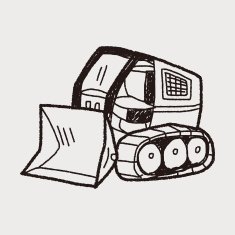 Excavator doodle N13
