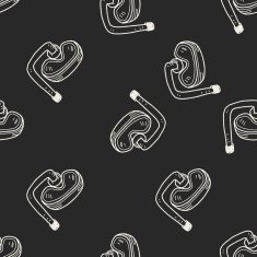 goggle doodle seamless pattern background N3