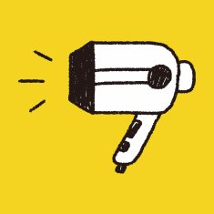 Hair dryer doodle drawing N4