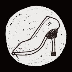 High-heeled shoes doodle N8
