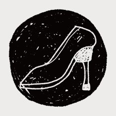 High-heeled shoes doodle N9