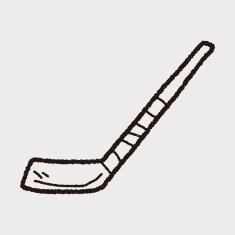 Hockey stick doodle N6