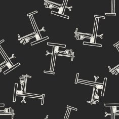 hospital bed doodle seamless pattern background