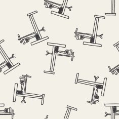 hospital bed doodle seamless pattern background N3
