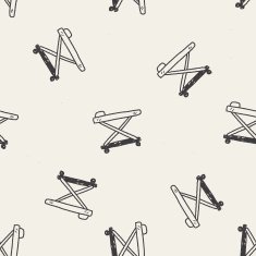 hospital bed doodle seamless pattern background N4