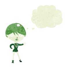 cartoon vampire girl with thought bubble N24