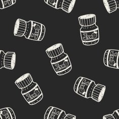 jam doodle seamless pattern background