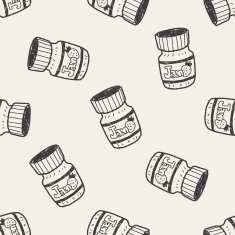 jam doodle seamless pattern background N2