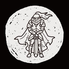 knight doodle N76