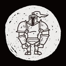 knight doodle N77