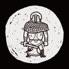 knight doodle N81