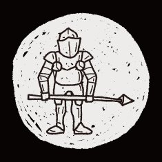 knight doodle N82
