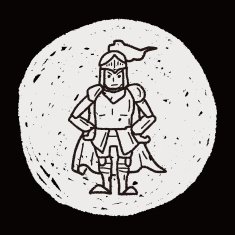 knight doodle N84