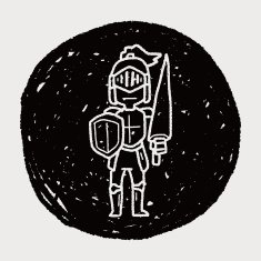 knight doodle N88