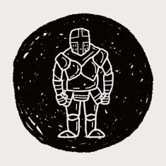 knight doodle N89