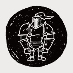 knight doodle N91