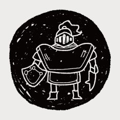 knight doodle N93