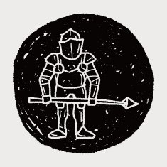 knight doodle N96