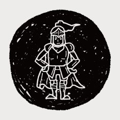 knight doodle N98