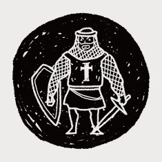 knight doodle N101
