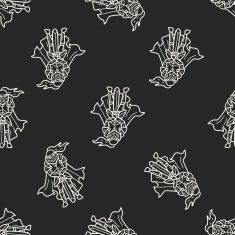 knight doodle seamless pattern background N23