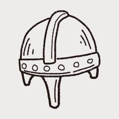 knight helmet doodle N12