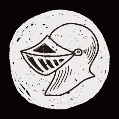 knight helmet doodle N15