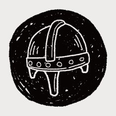 knight helmet doodle N18
