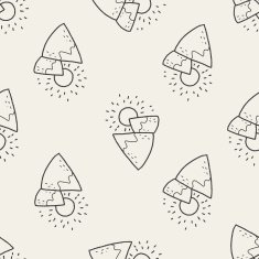 landscape doodle seamless pattern background N2