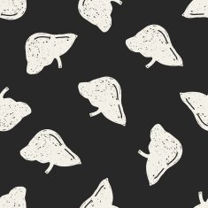 Liver doodle seamless pattern background