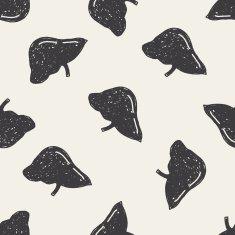 Liver doodle seamless pattern background N2