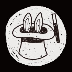 magic rabbit doodle drawing N15